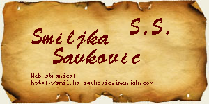 Smiljka Savković vizit kartica